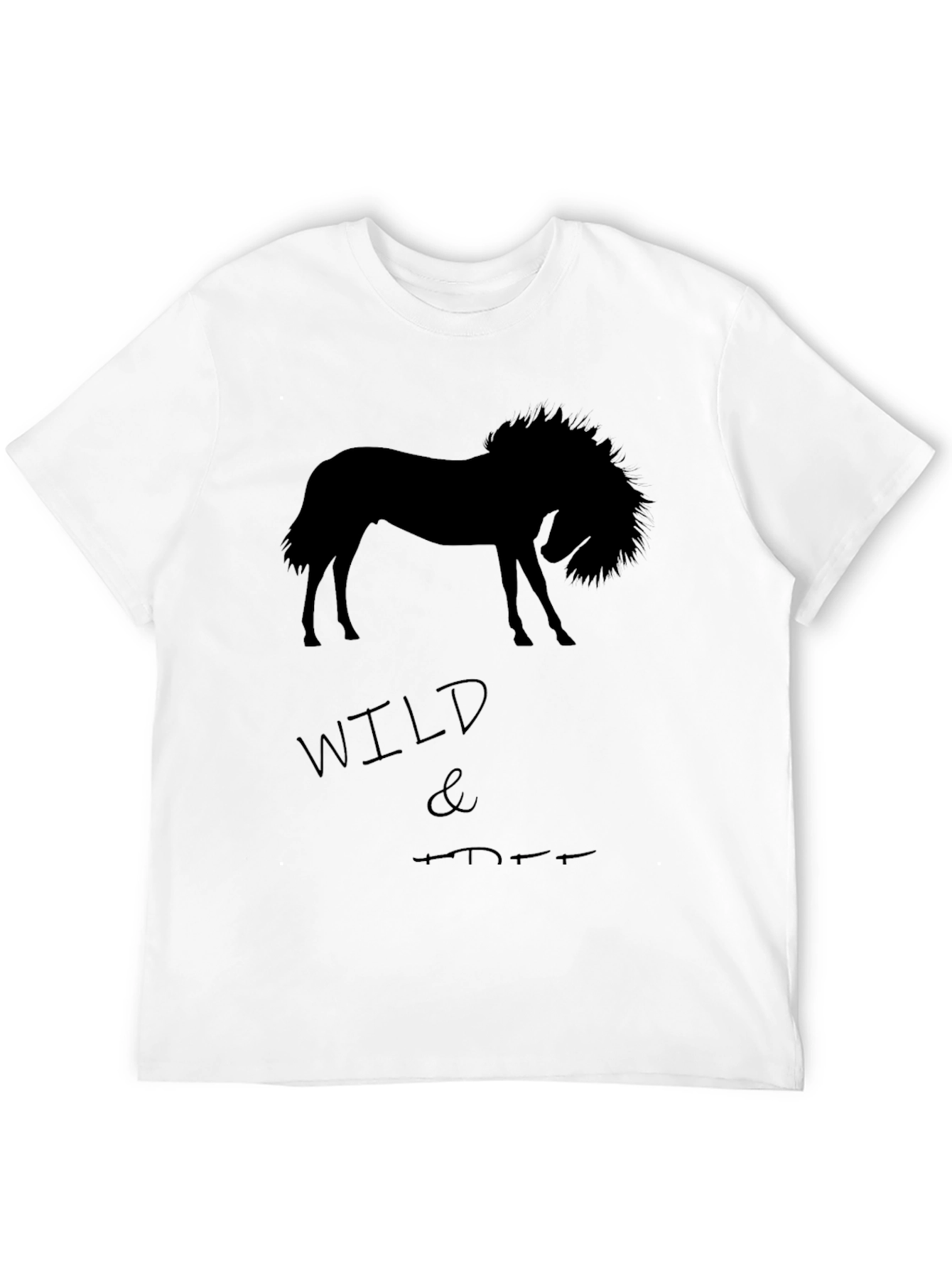 Wild Horse Graphic T-Shirt - Mens Black Tee