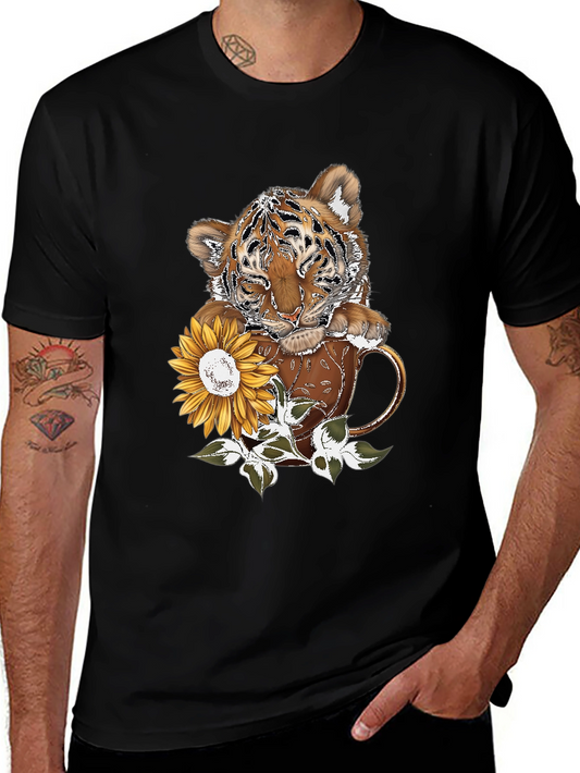 Tiger Cub & Sunflower Graphic Tee
