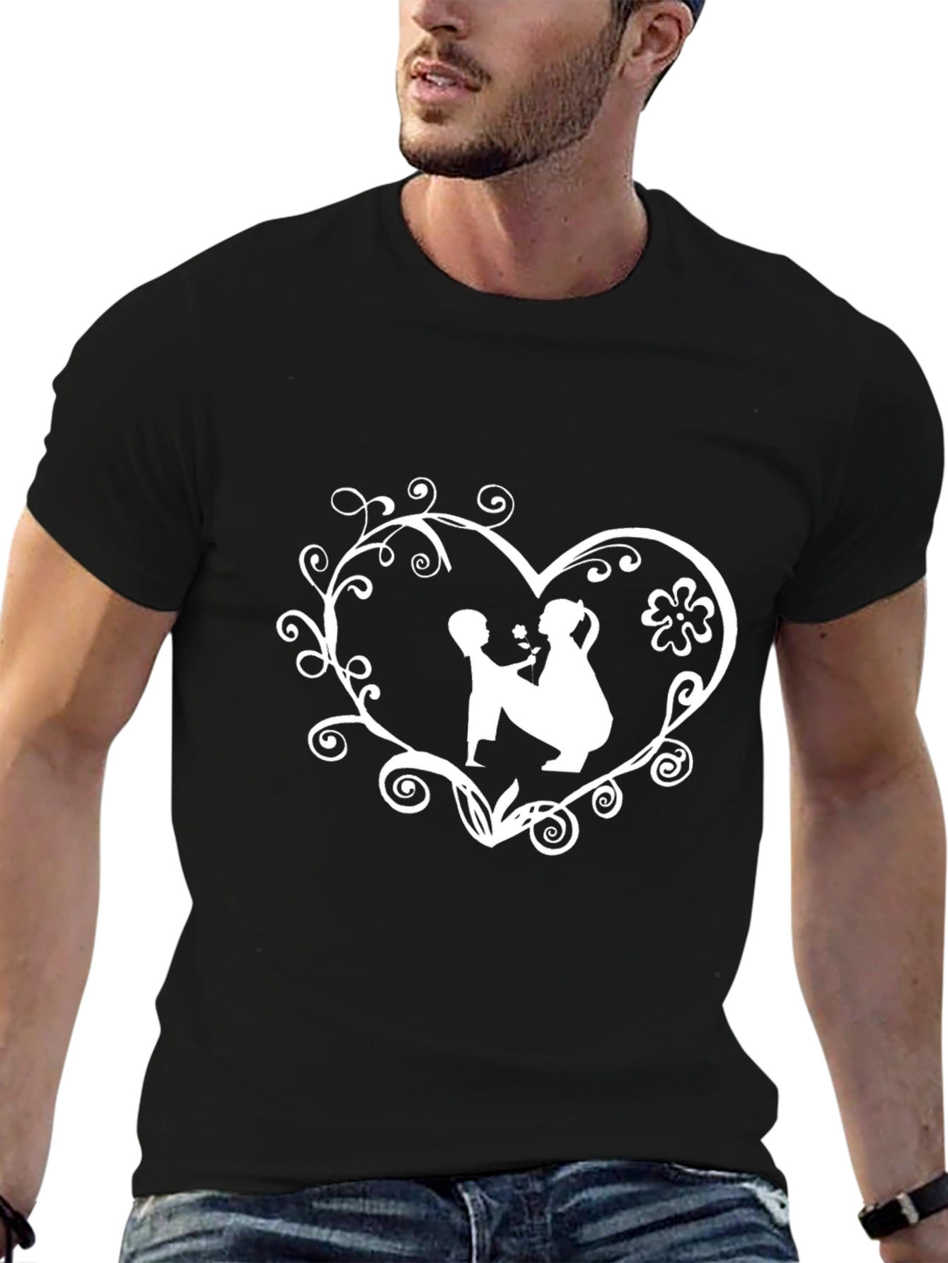 Mother and Child Heart Graphic T-Shirt