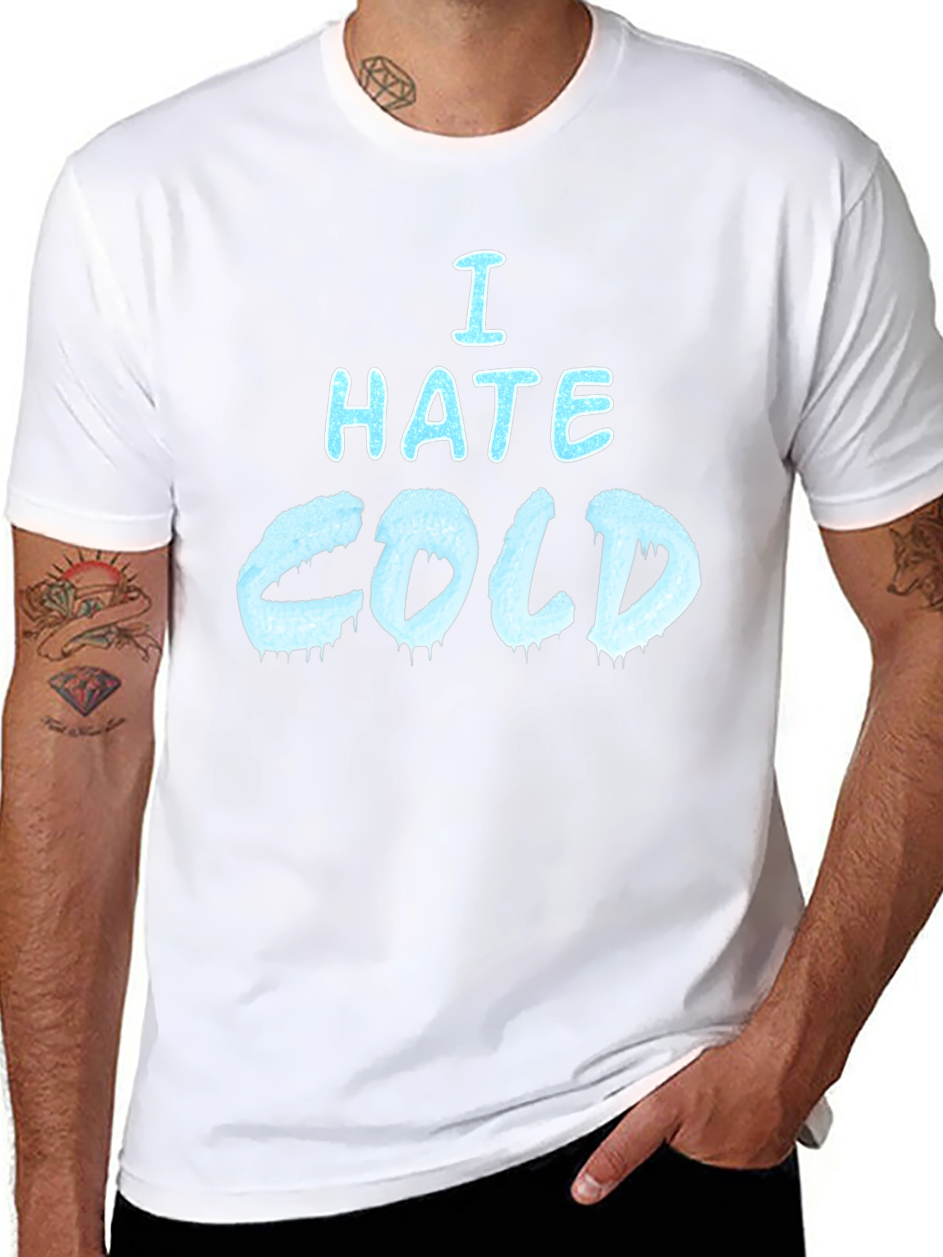 I Hate Cold Graphic T-Shirt - Black