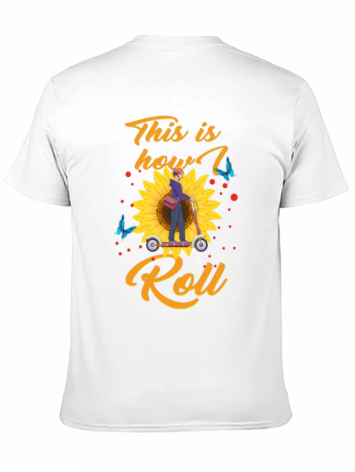 This is How I Roll T-Shirt: Sunflower Scooter Design