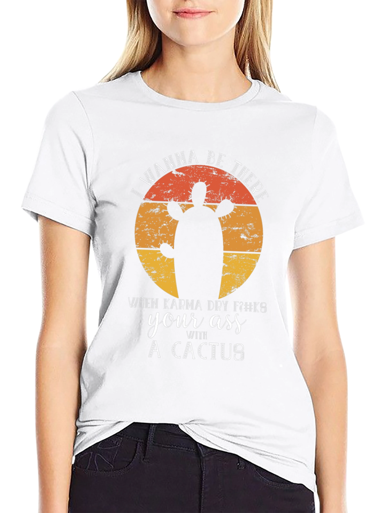 Karma Cactus Graphic Tee - Funny Sarcastic Novelty T-Shirt