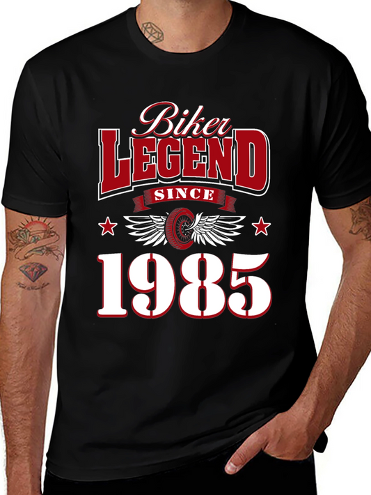 Biker Legend Since 1985 Black T-Shirt