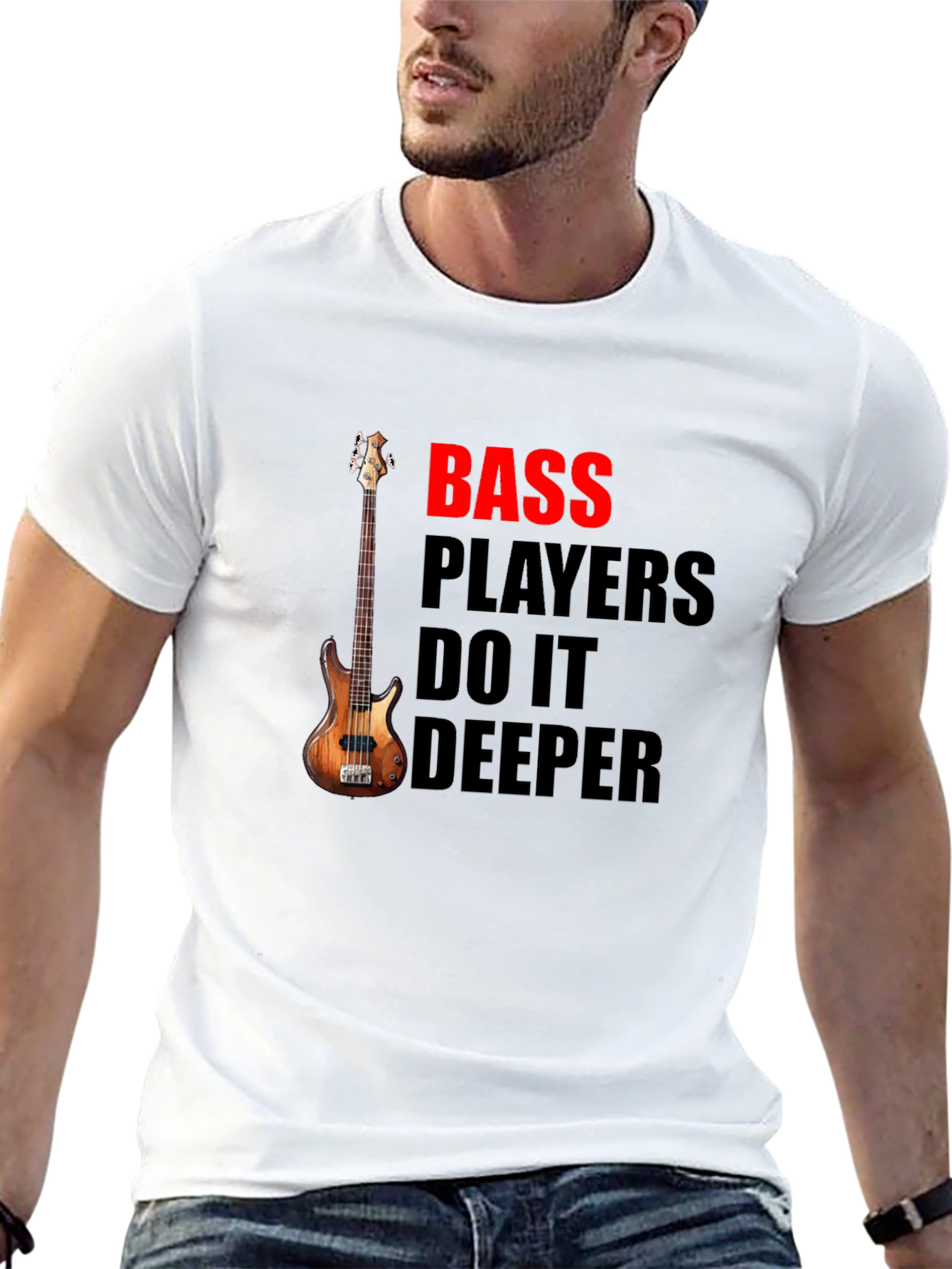 Bass Players Do It Deeper Black T-Shirt