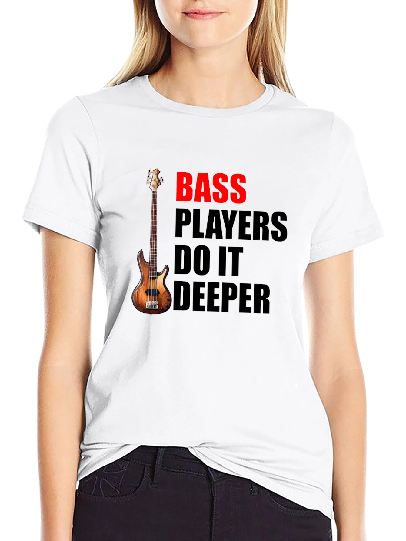Bass Players Do It Deeper Black T-Shirt