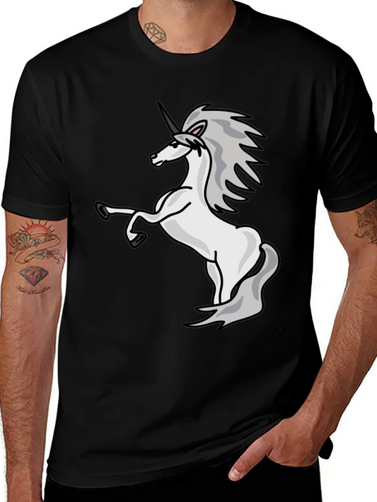 Unicorn Graphic Tee - Mens Black T-Shirt