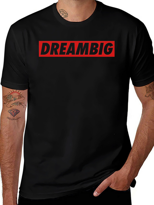 DREAMBIG Graphic Tee - Black Short Sleeve Crew Neck