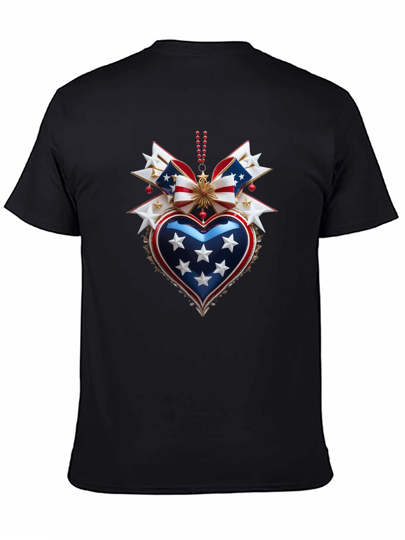 Patriotic Heart T-Shirt - USA Pride