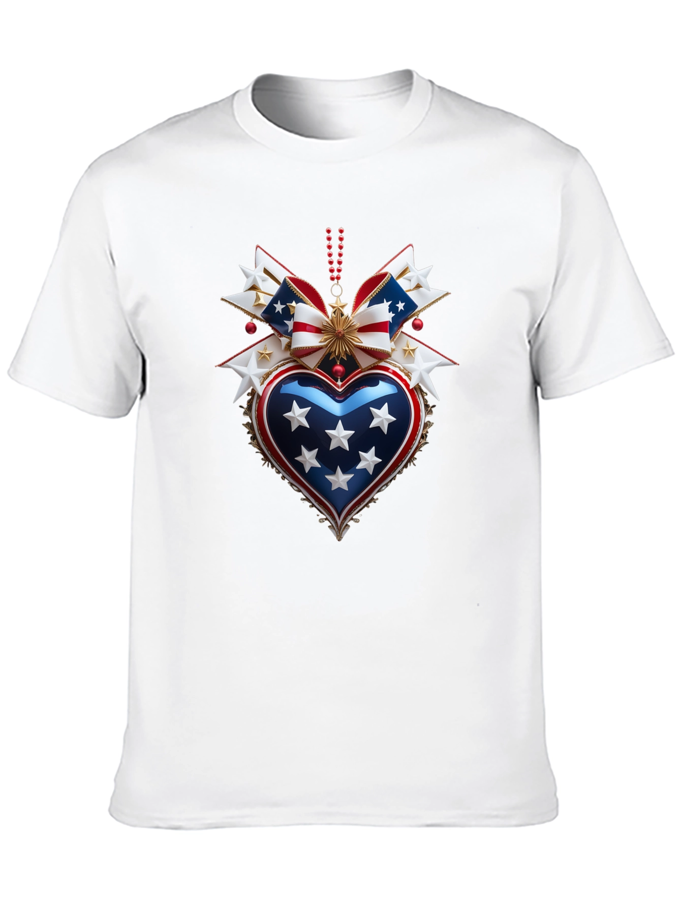 Patriotic Heart T-Shirt - USA Pride