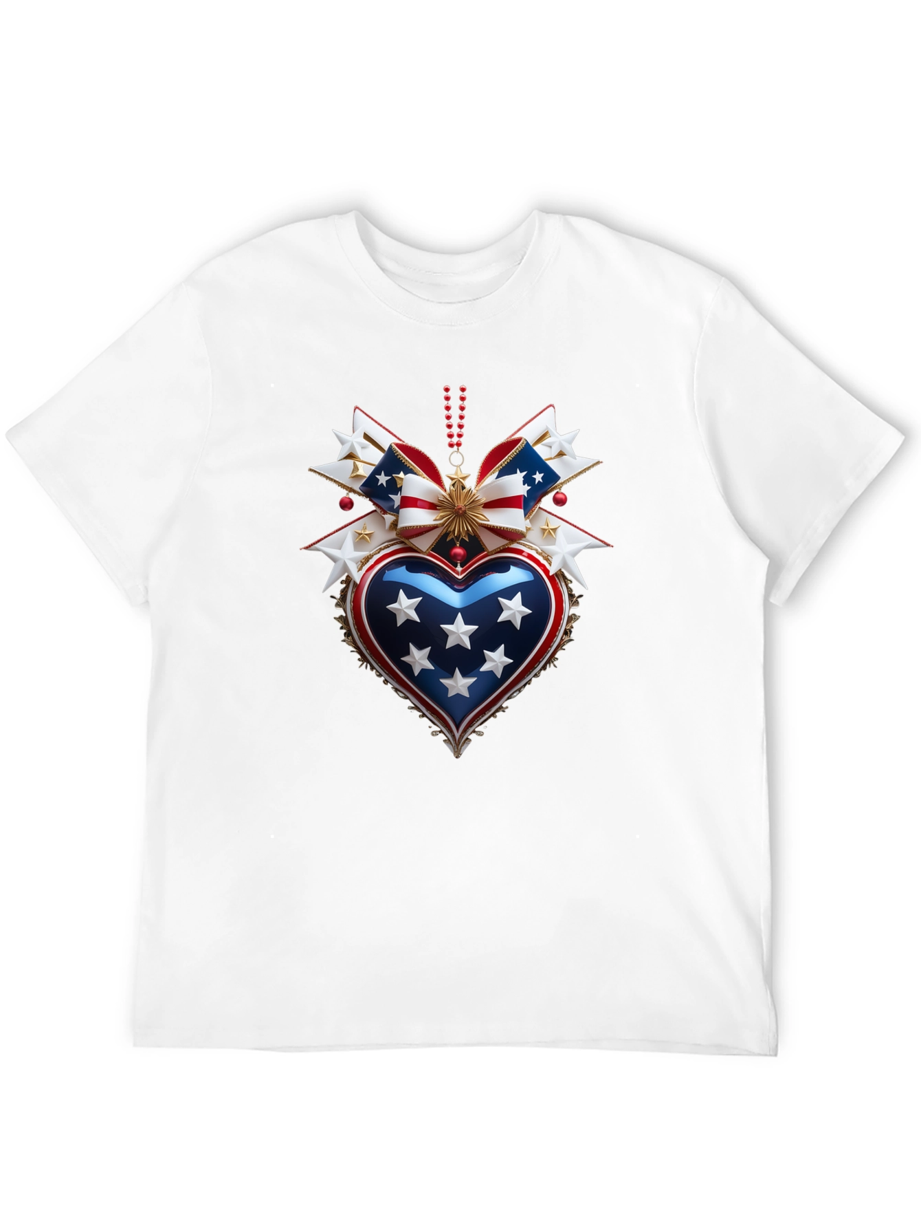 Patriotic Heart T-Shirt - USA Pride