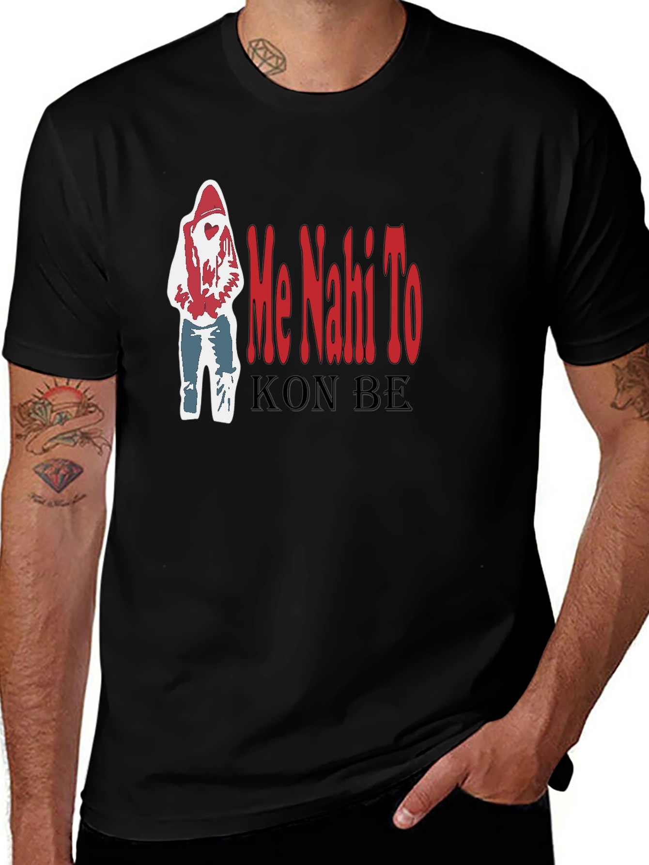Me Nahi To Kon Be Black T-Shirt