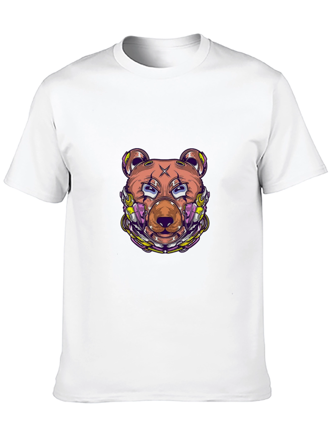 Cyberpunk Bear Graphic Tee - Modern Streetwear