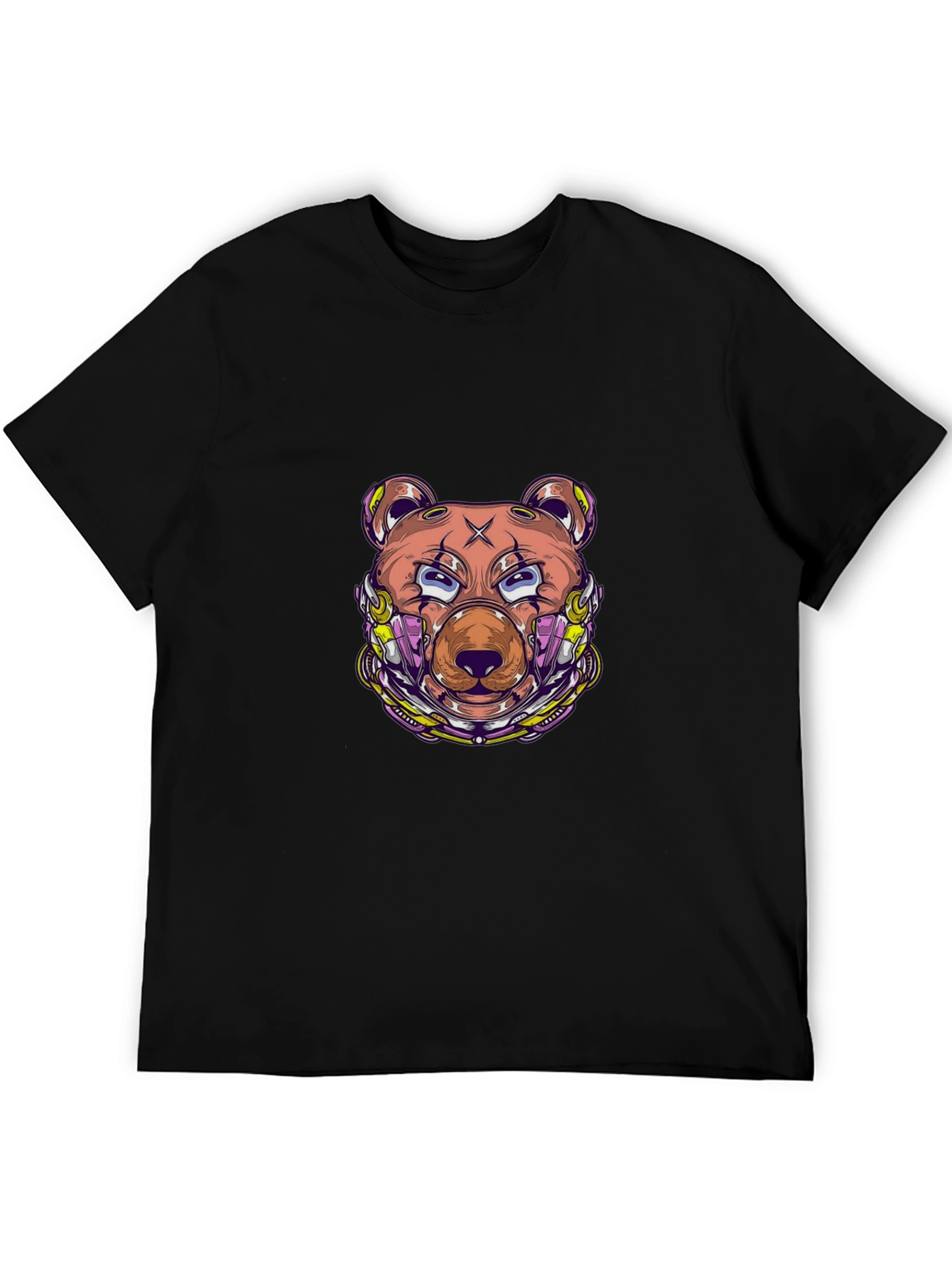 Cyberpunk Bear Graphic Tee - Modern Streetwear