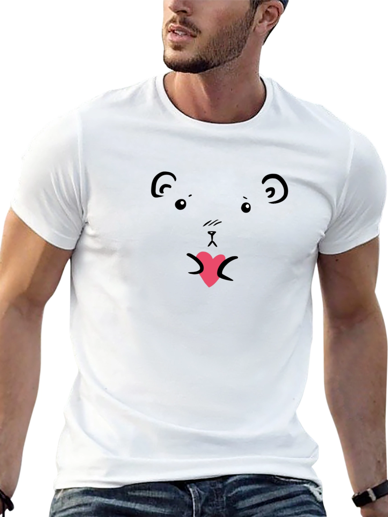 Cute Bear Heart Tongue T-Shirt