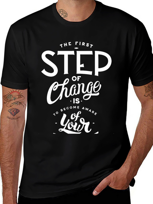 Inspirational Step of Change Black T-Shirt