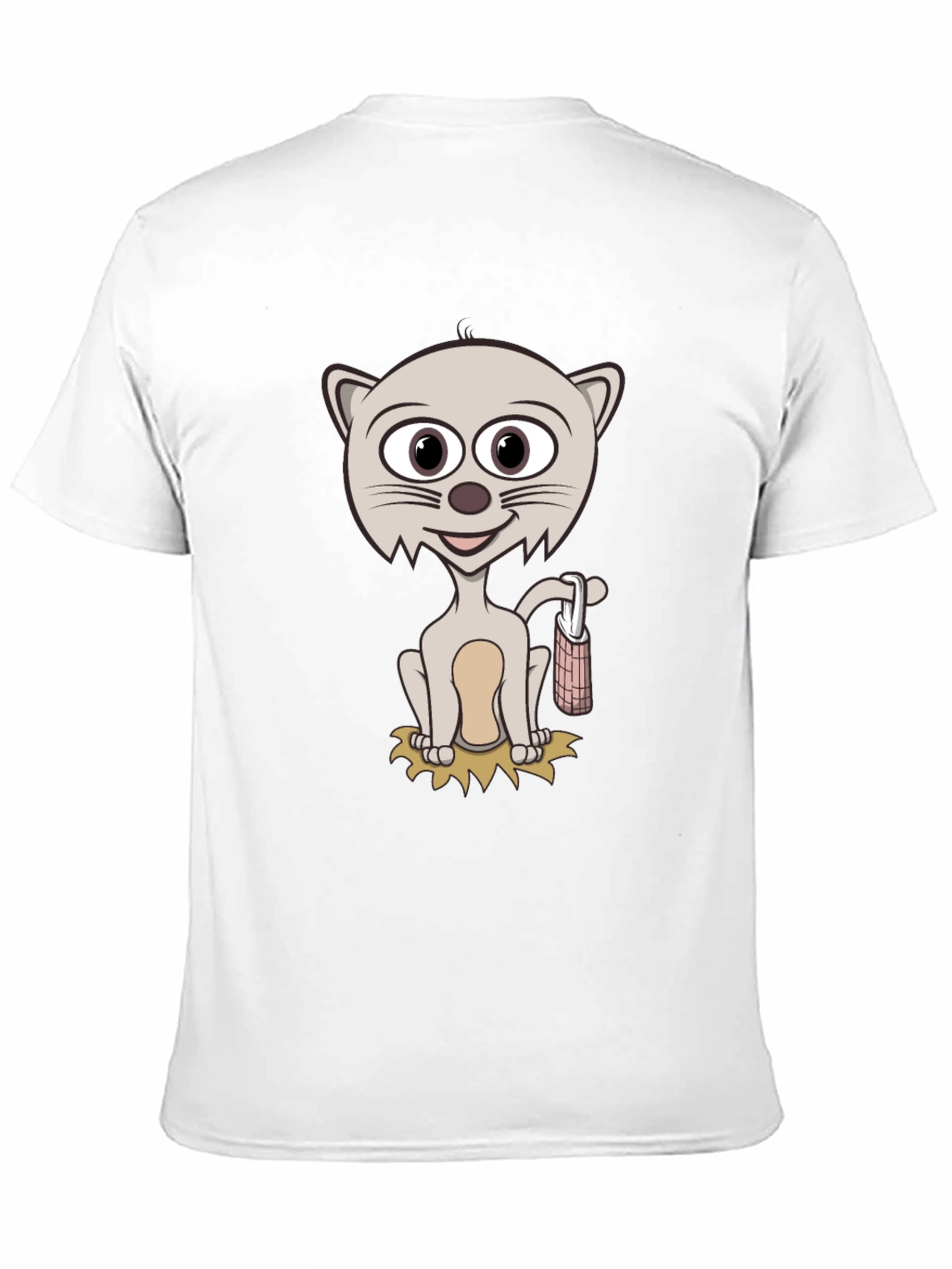 Cartoon Cat T-Shirt - Novelty Graphic Tee