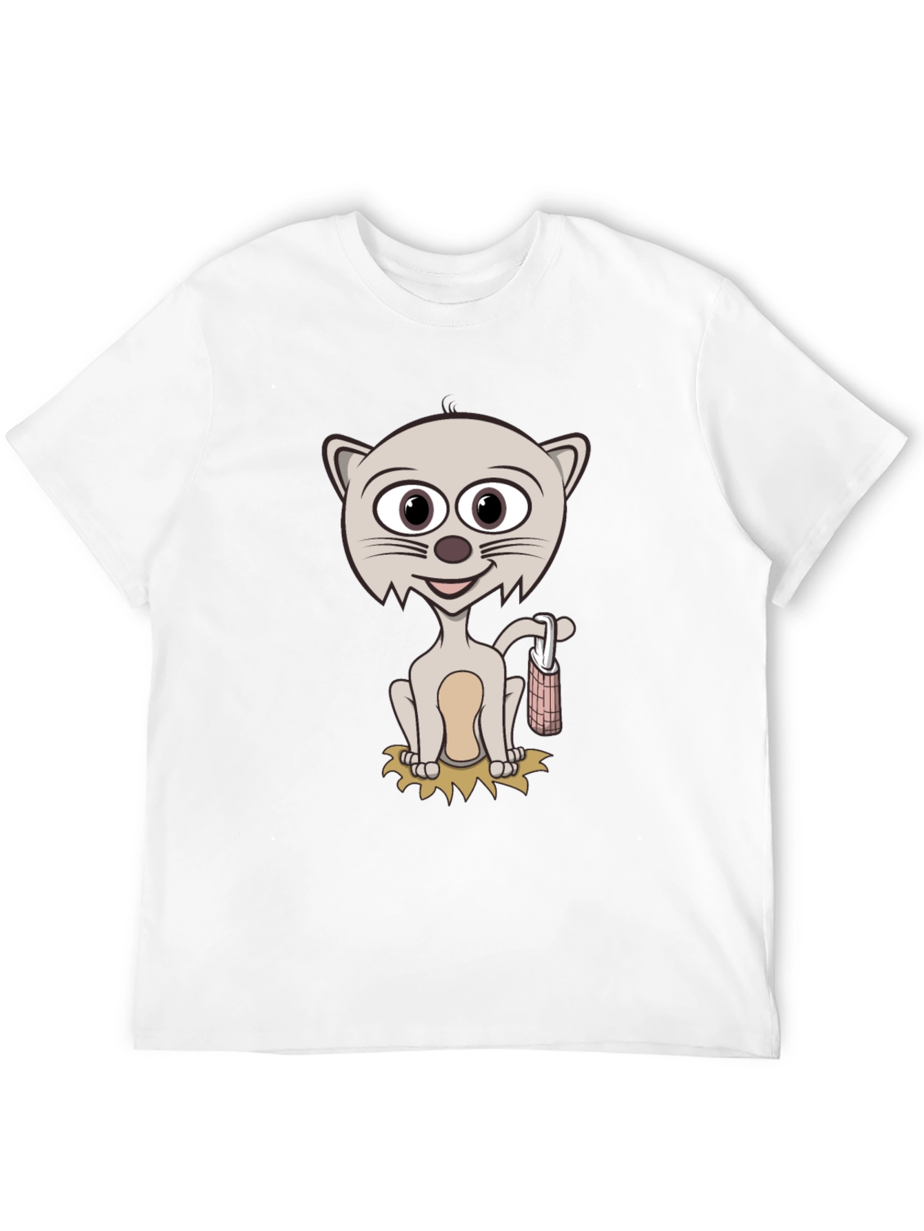 Cartoon Cat T-Shirt - Novelty Graphic Tee