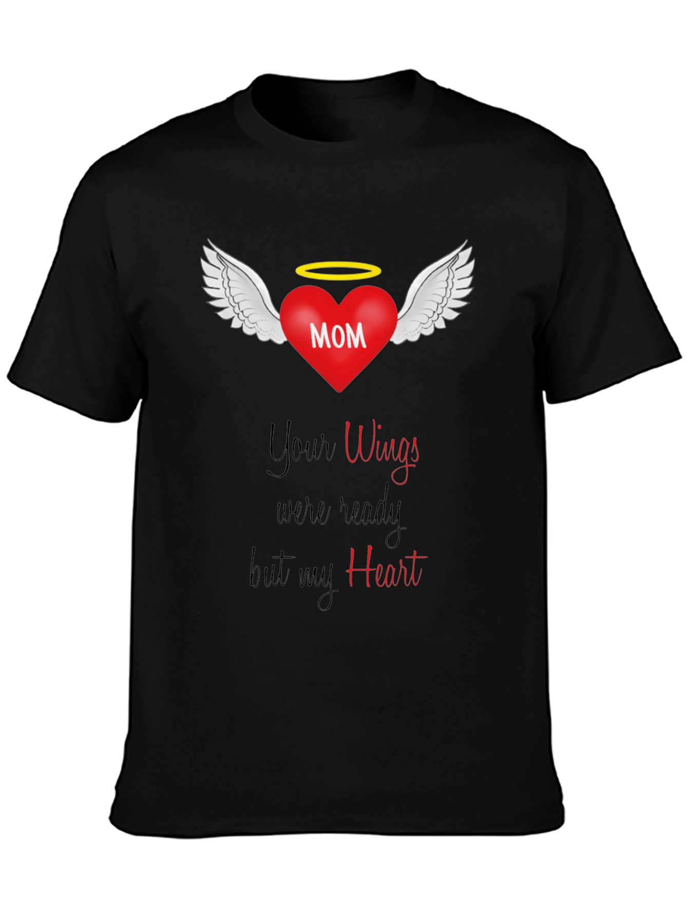 Memorial Mom Wings Heart T-Shirt