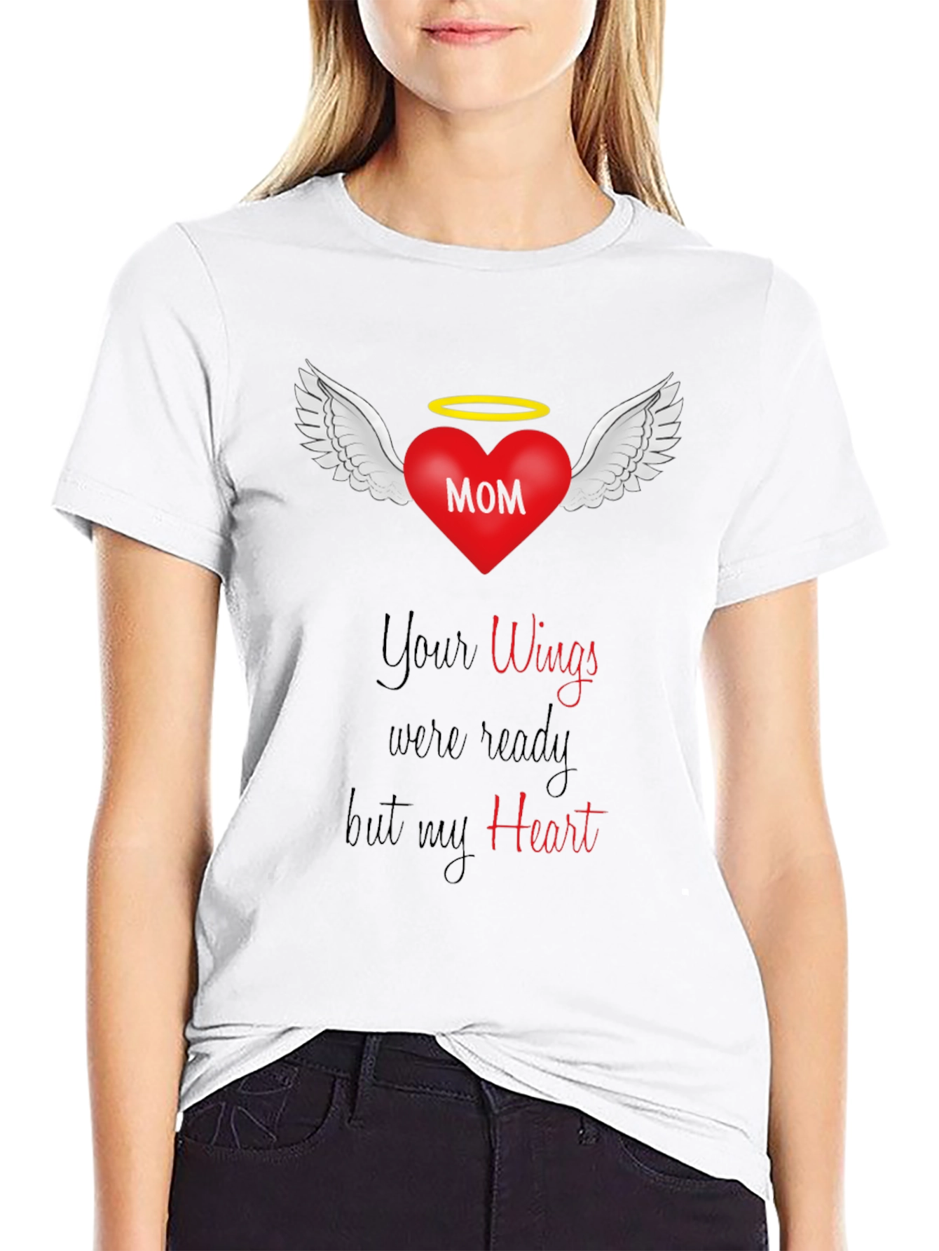 Memorial Mom Wings Heart T-Shirt