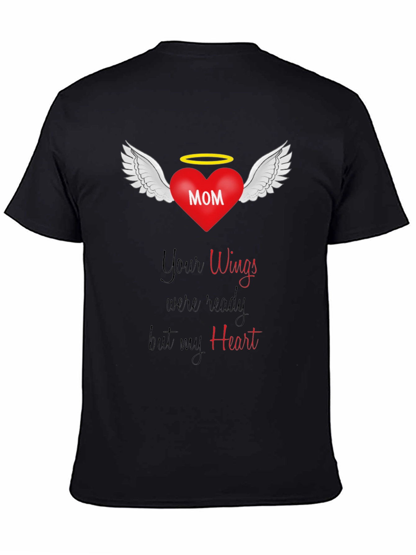 Memorial Mom Wings Heart T-Shirt