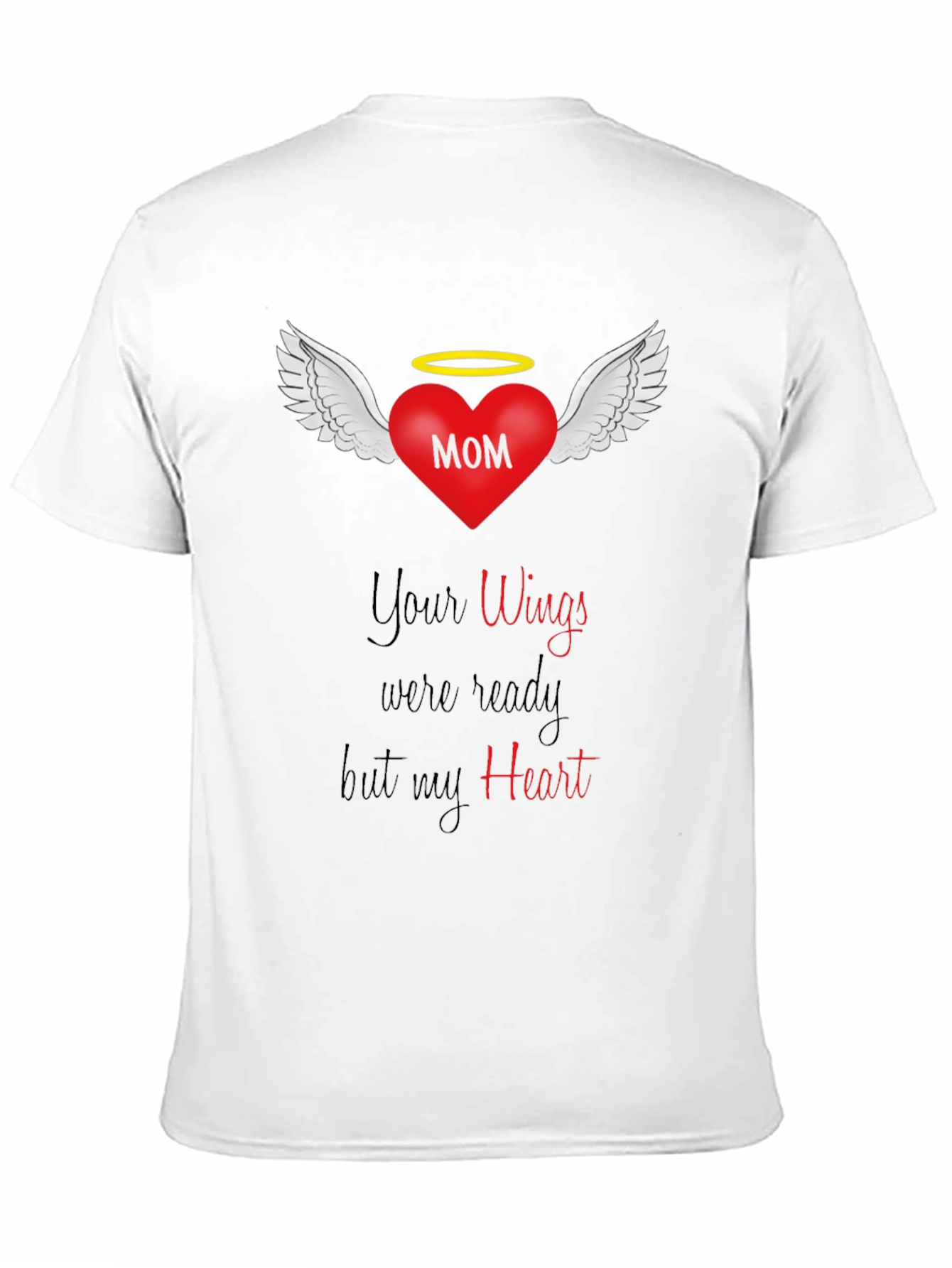 Memorial Mom Wings Heart T-Shirt