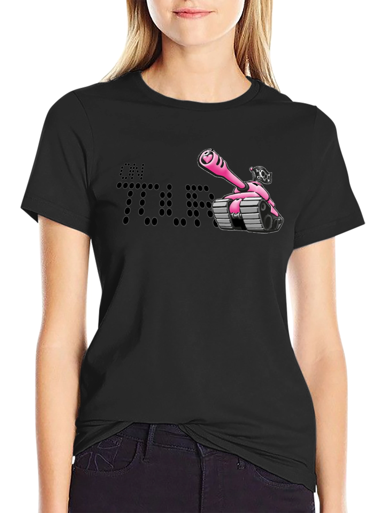 On Tour Tank Graphic Tee - Black