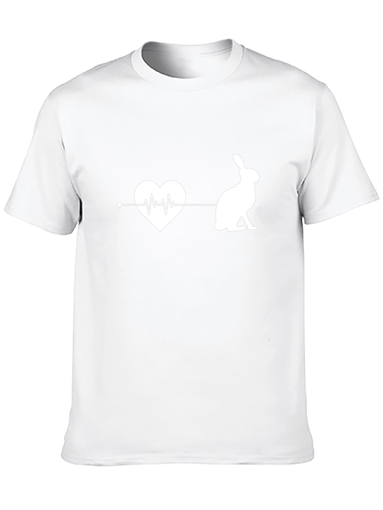 Rabbit Heartbeat Graphic Tee - Soft Cotton Blend