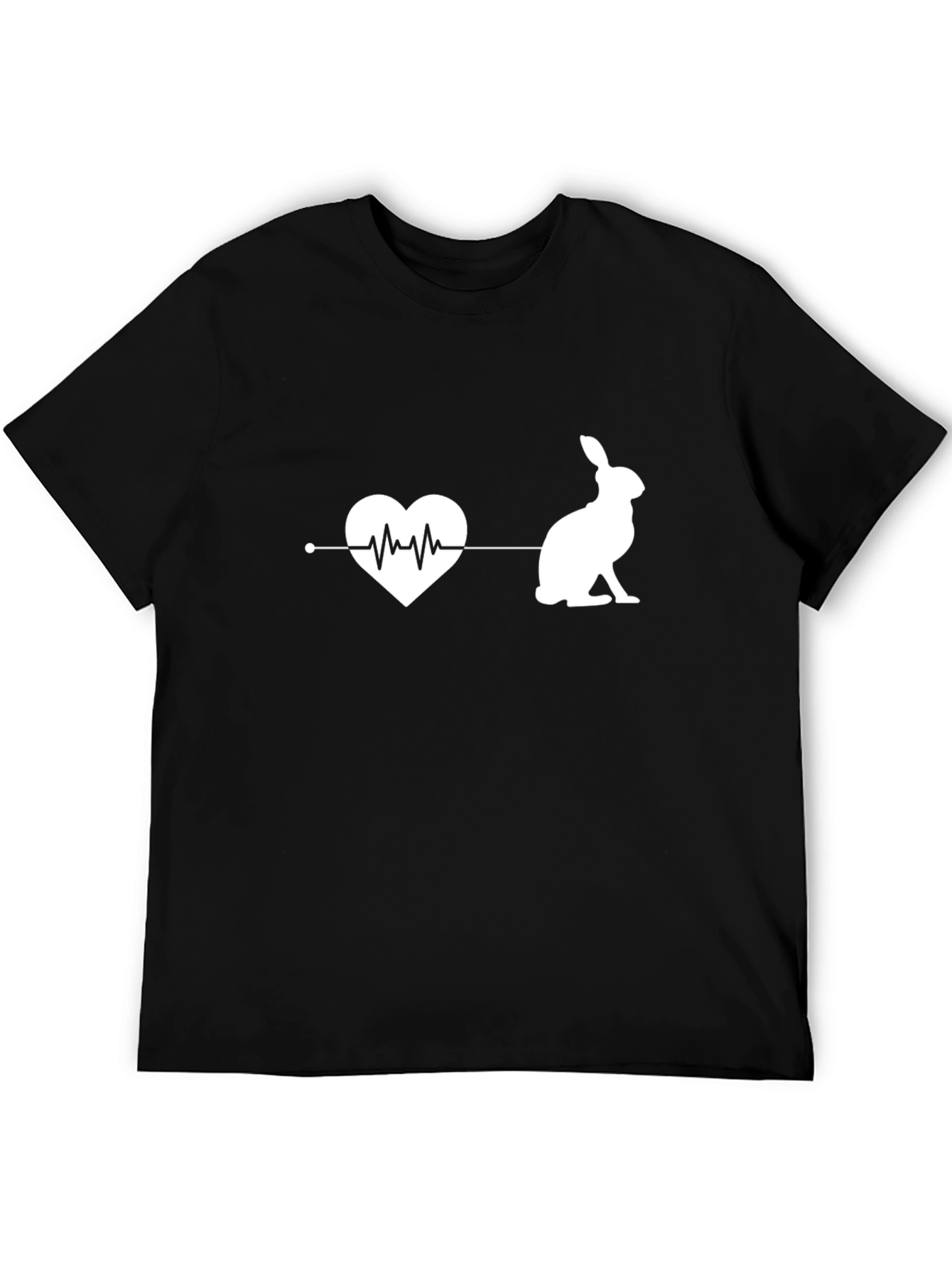 Rabbit Heartbeat Graphic Tee - Soft Cotton Blend