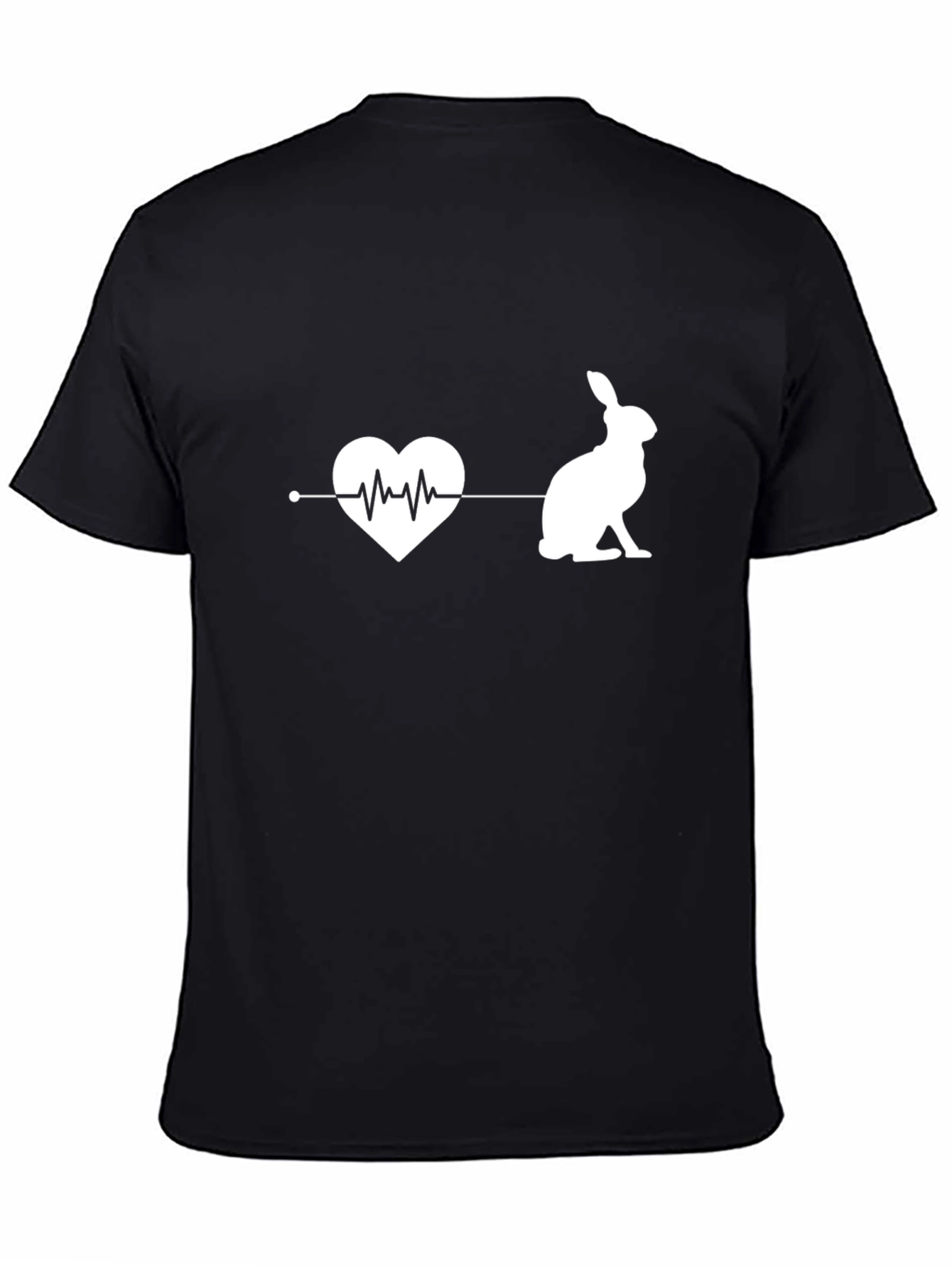 Rabbit Heartbeat Graphic Tee - Soft Cotton Blend