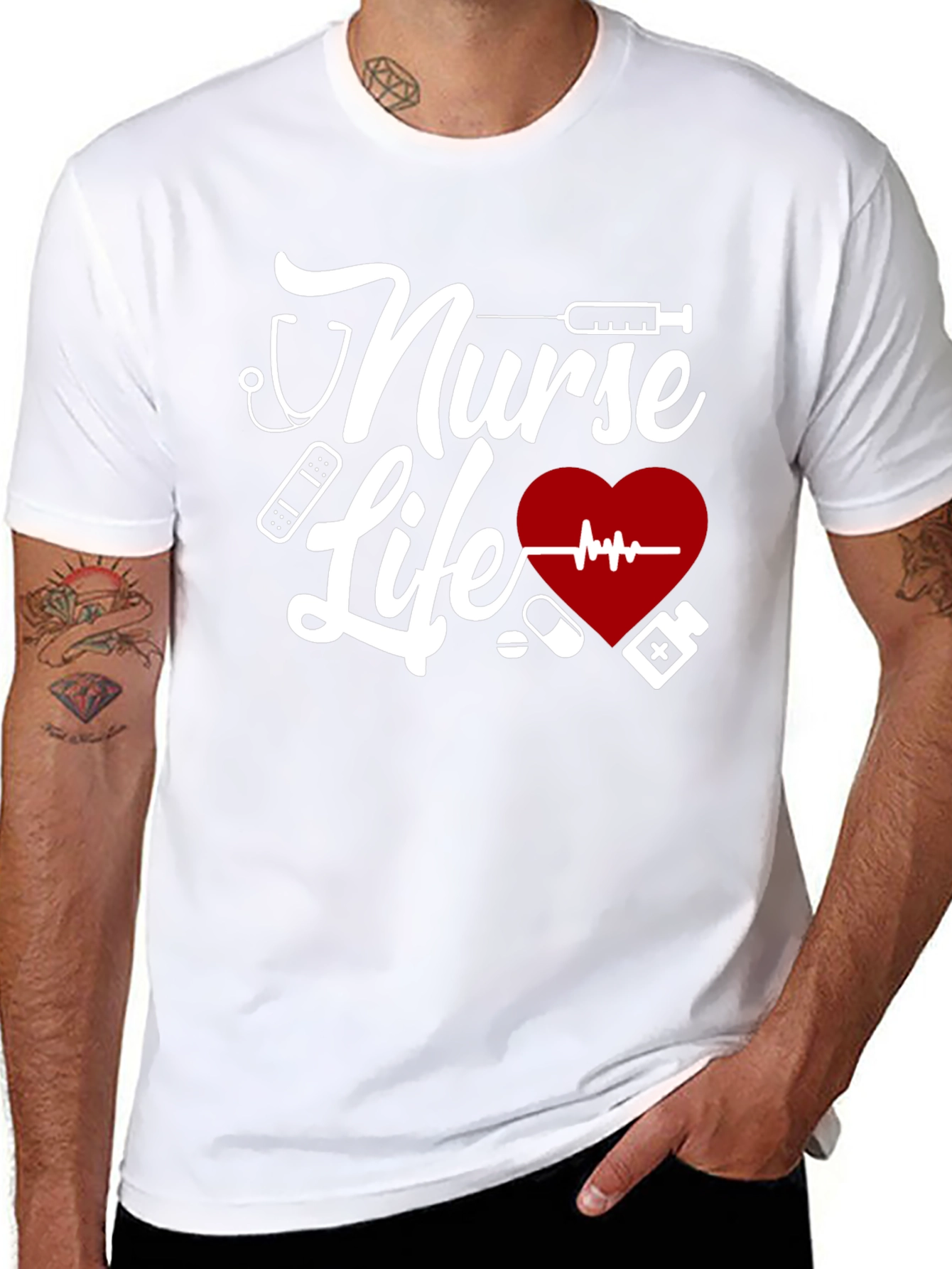 Nurse Life Graphic T-Shirt - Black