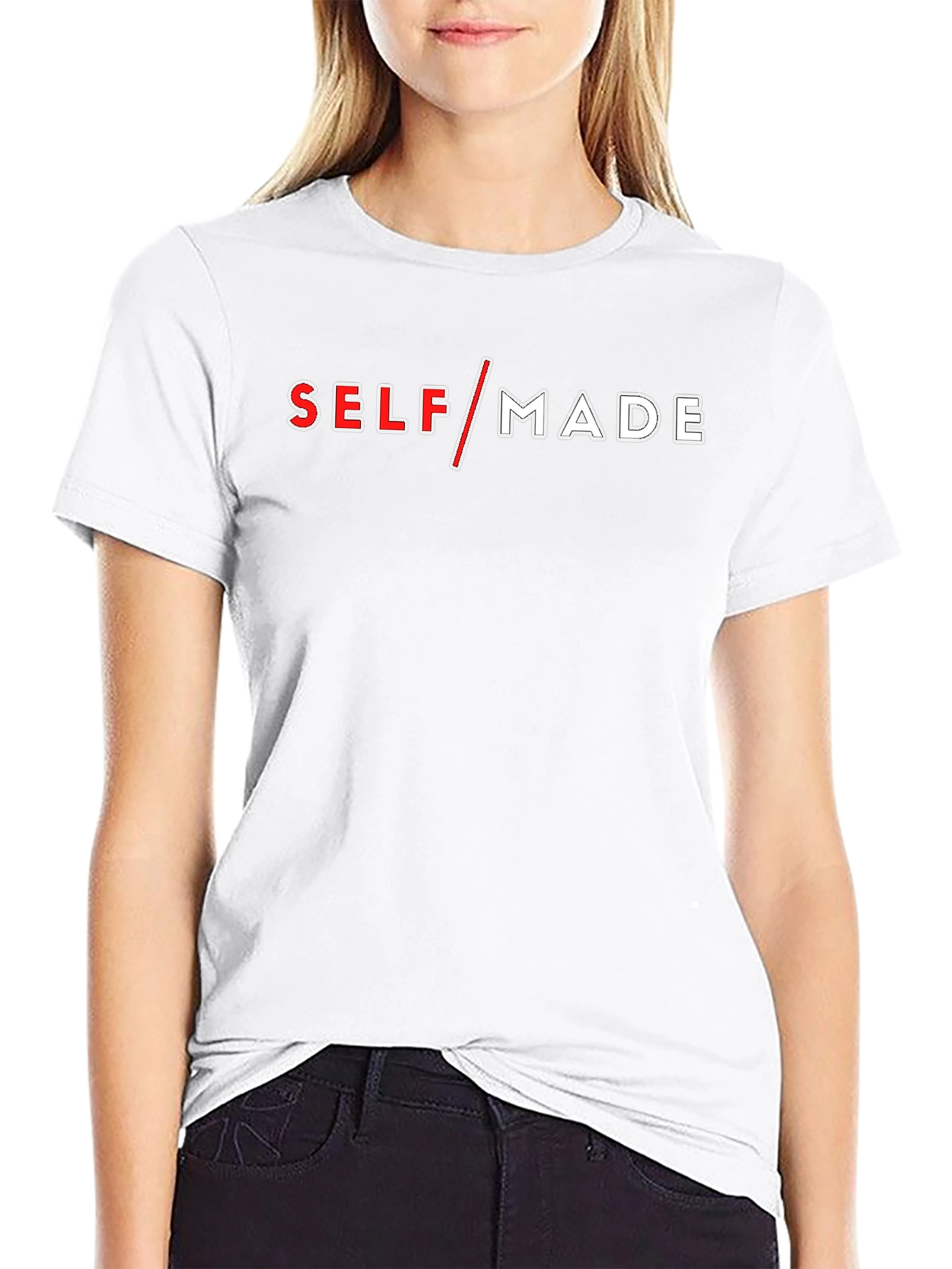Self Made Graphic Tee - Black Cotton T-Shirt