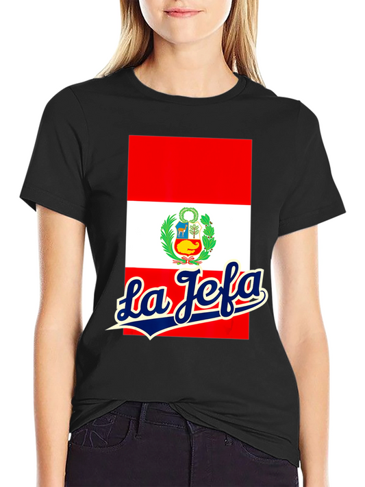 Peru Flag La Jefa Tee - Stylish Peruvian Pride T-Shirt