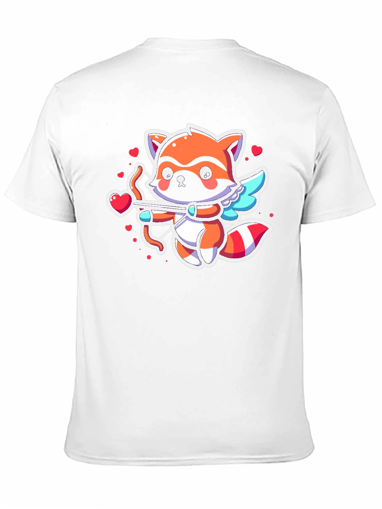 Cupid Raccoon Black T-Shirt