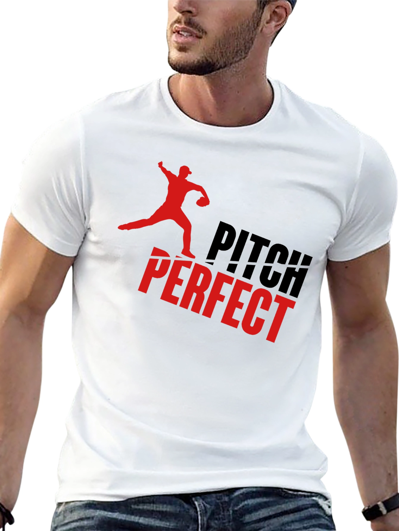 Pitch Perfect Graphic Tee - Baseball Fan T-Shirt