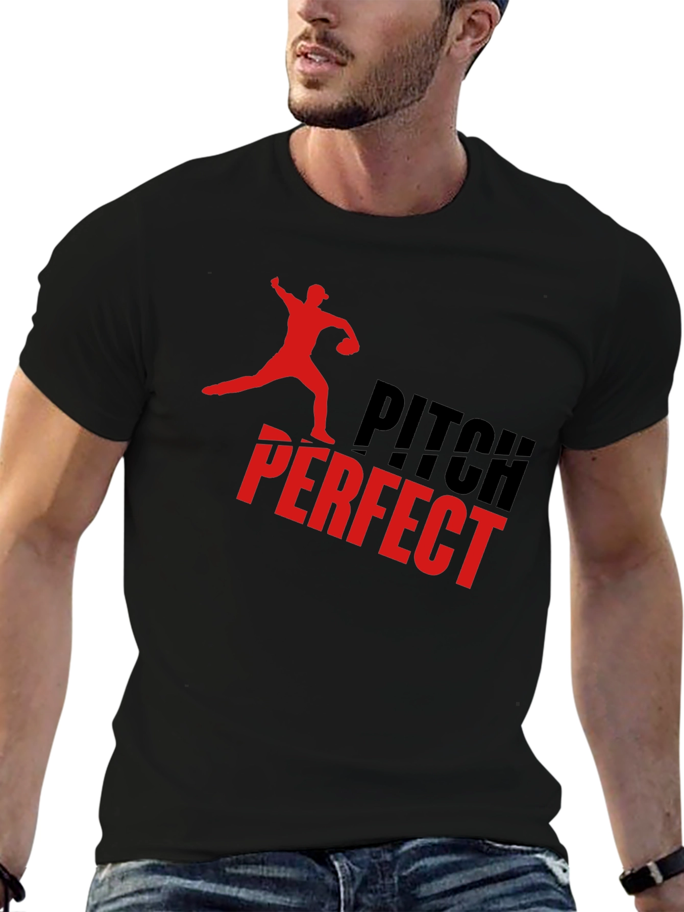 Pitch Perfect Graphic Tee - Baseball Fan T-Shirt
