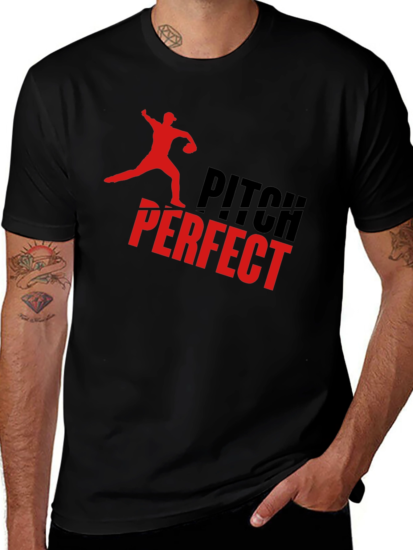 Pitch Perfect Graphic Tee - Baseball Fan T-Shirt