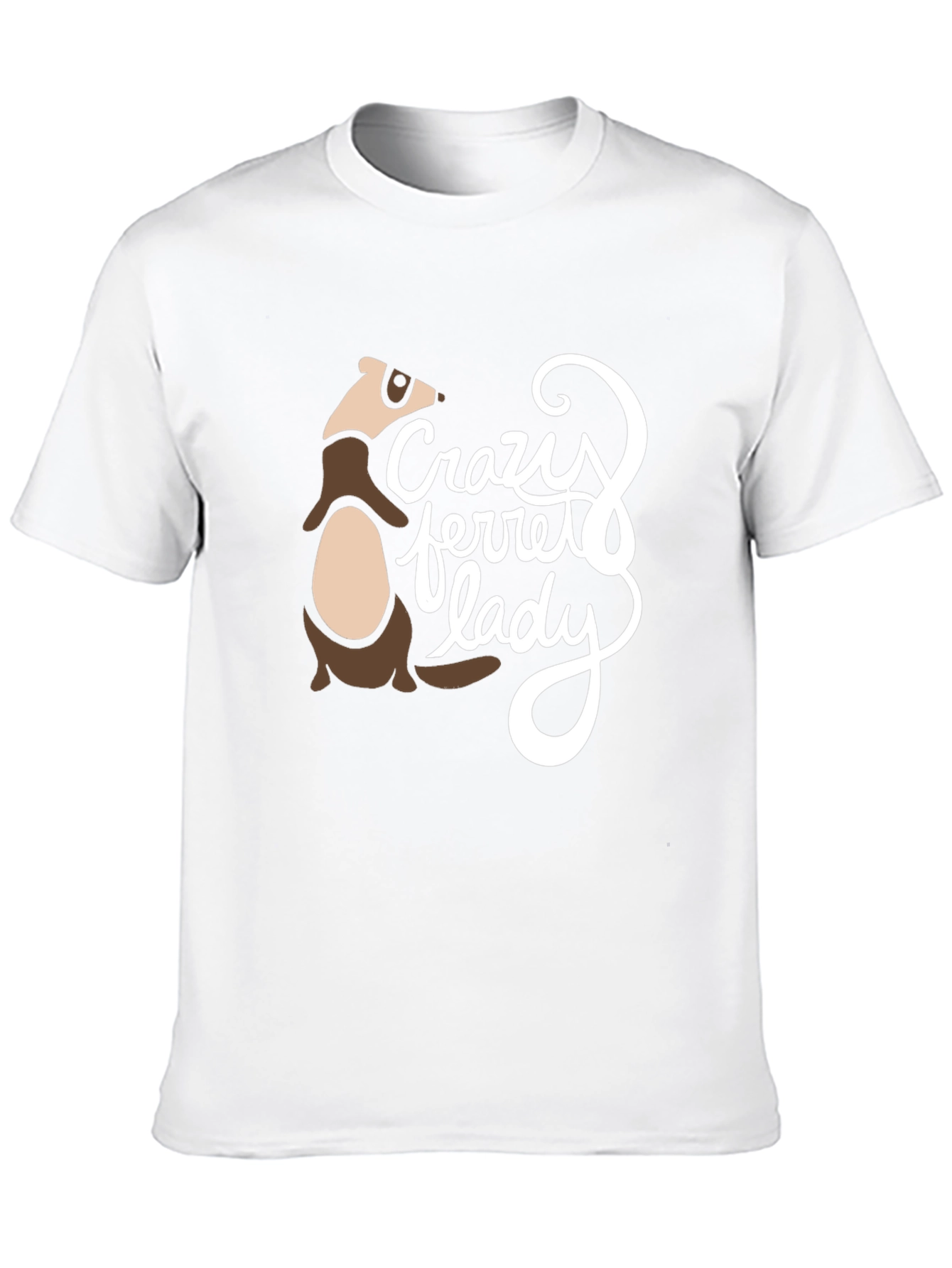 Crazy Ferret Lady Graphic T-Shirt - Black