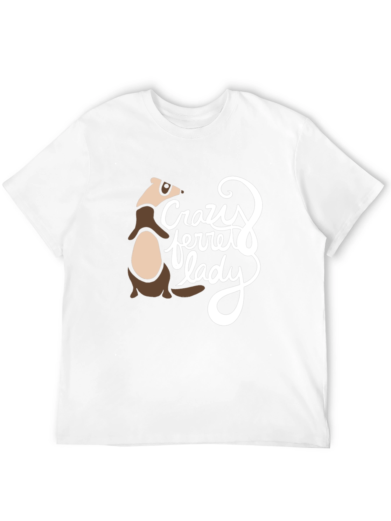 Crazy Ferret Lady Graphic T-Shirt - Black