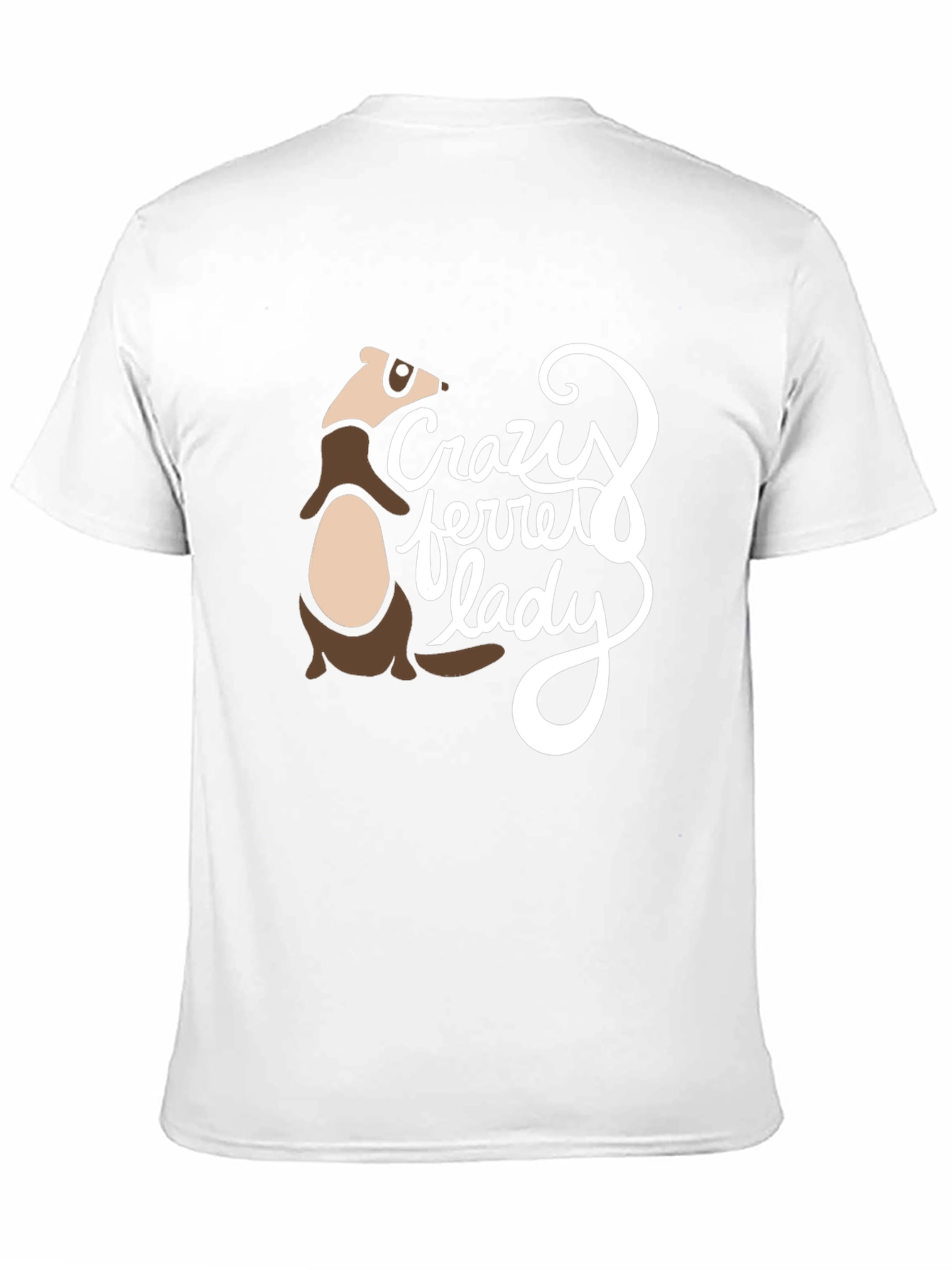 Crazy Ferret Lady Graphic T-Shirt - Black