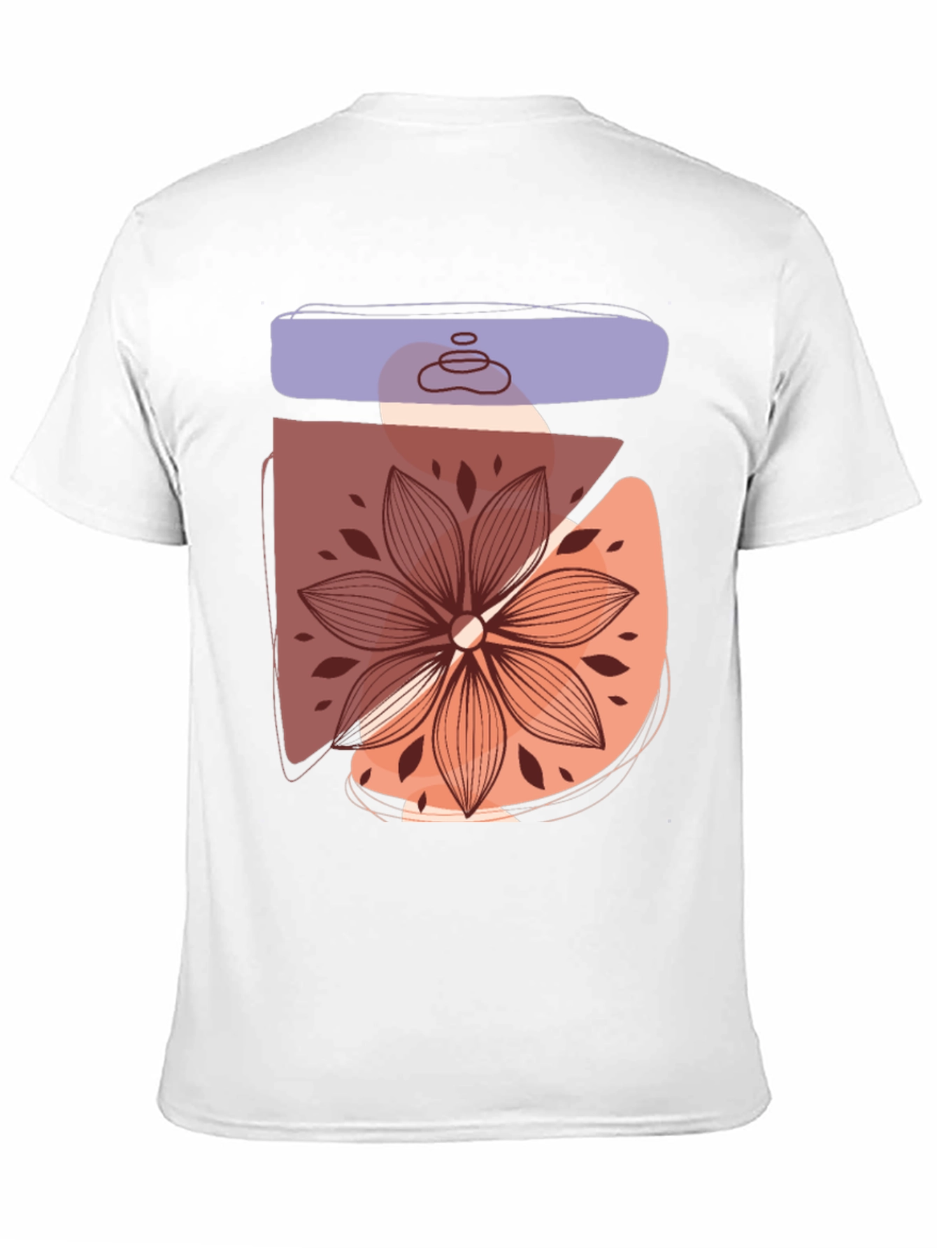 Abstract Floral Graphic Tee - Trendy Casual Shirt