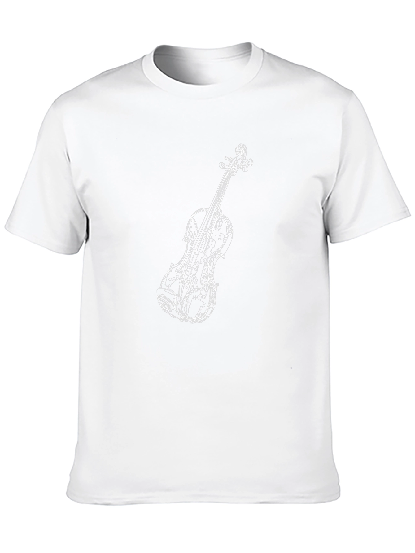 Violin Graphic Black T-Shirt - Music Lover Tee