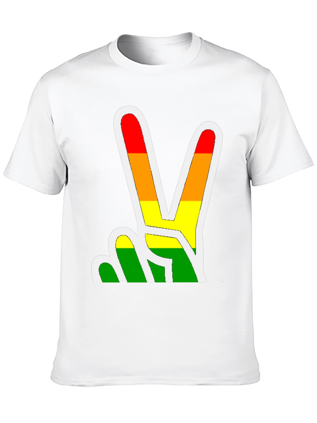 Rainbow Peace Sign Graphic Tee