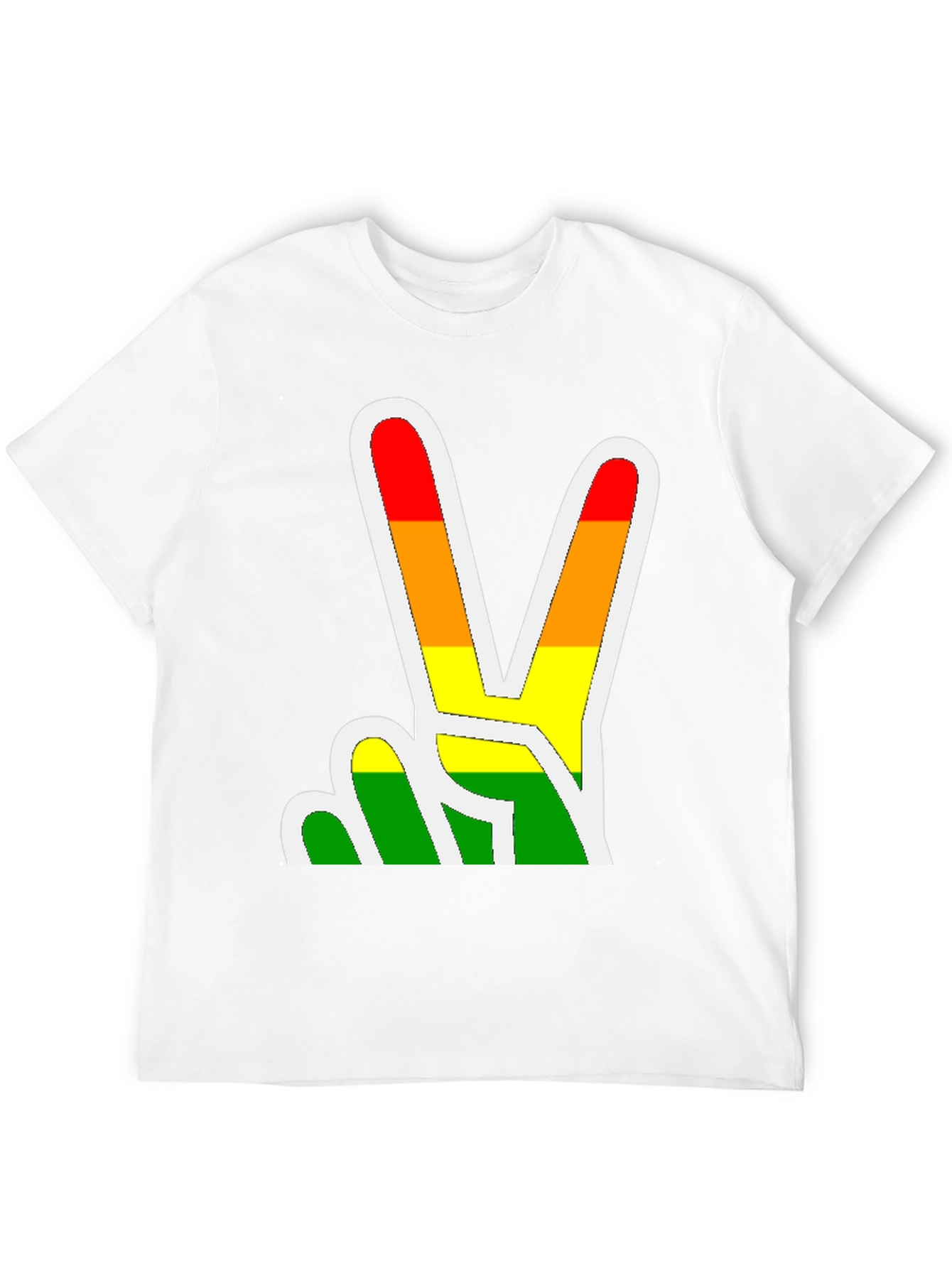 Rainbow Peace Sign Graphic Tee
