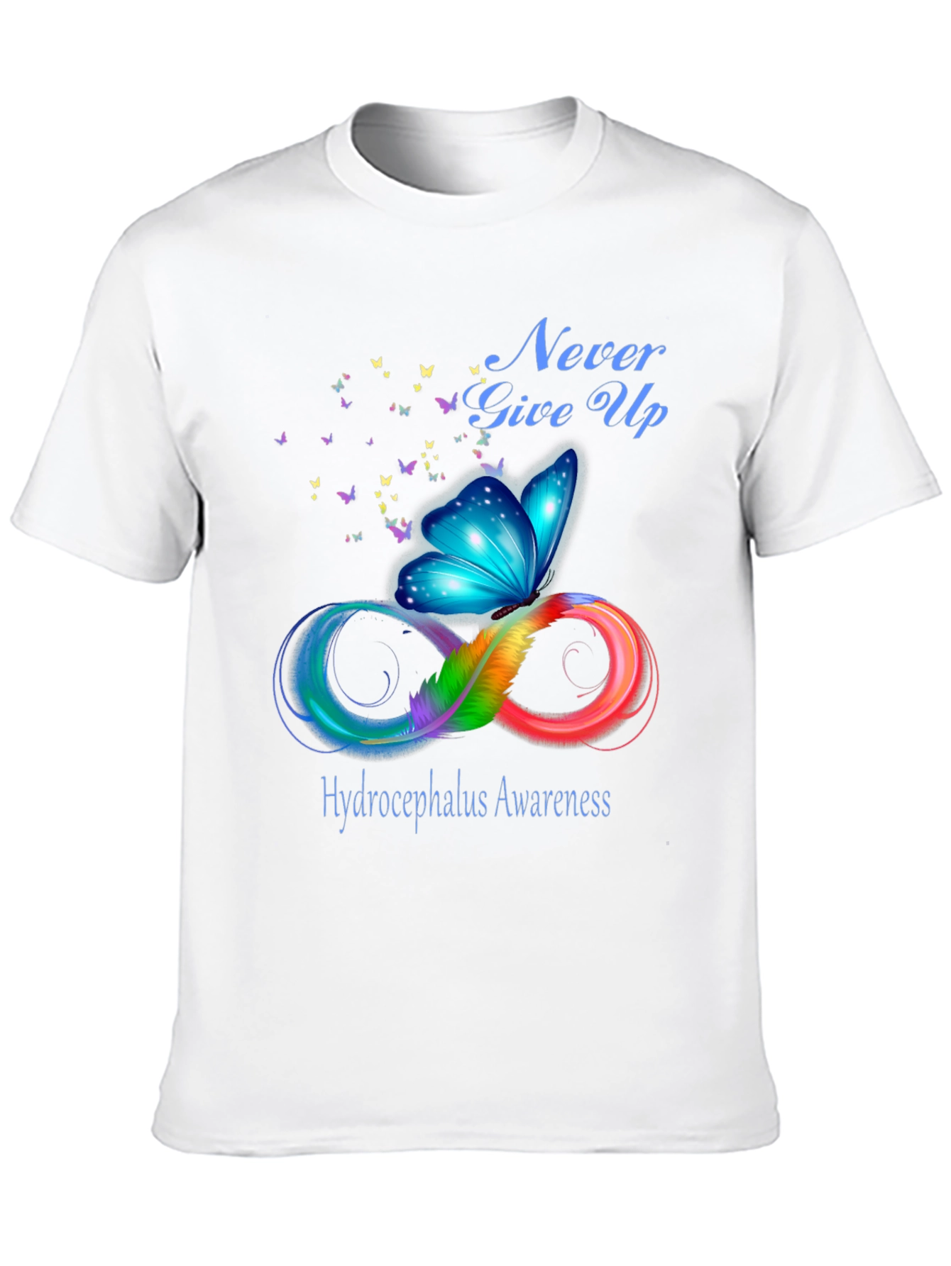 Hydrocephalus Awareness Butterfly Infinity Symbol T-Shirt