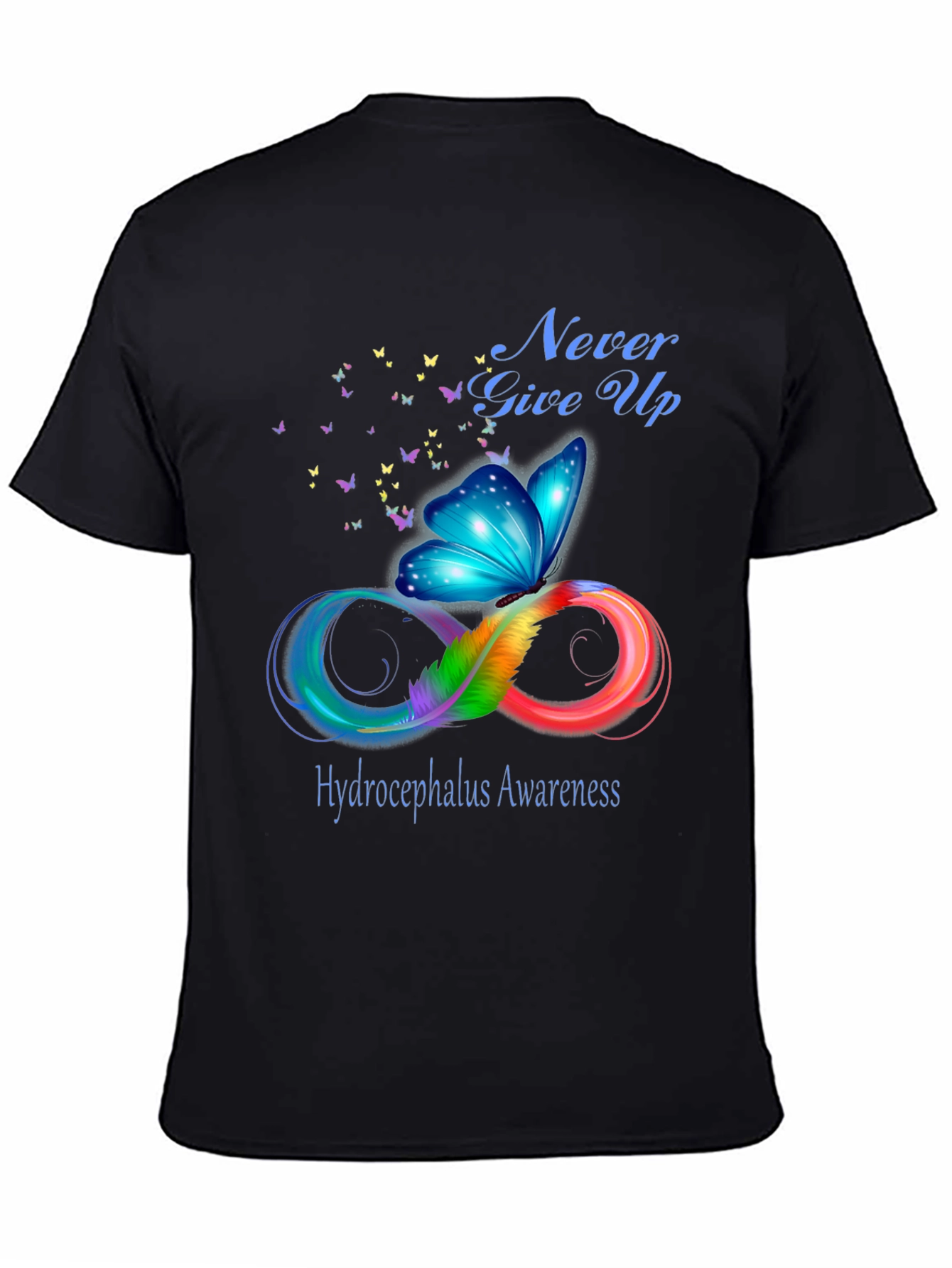 Hydrocephalus Awareness Butterfly Infinity Symbol T-Shirt