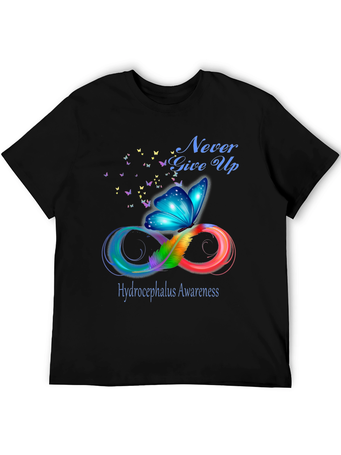 Hydrocephalus Awareness Butterfly Infinity Symbol T-Shirt