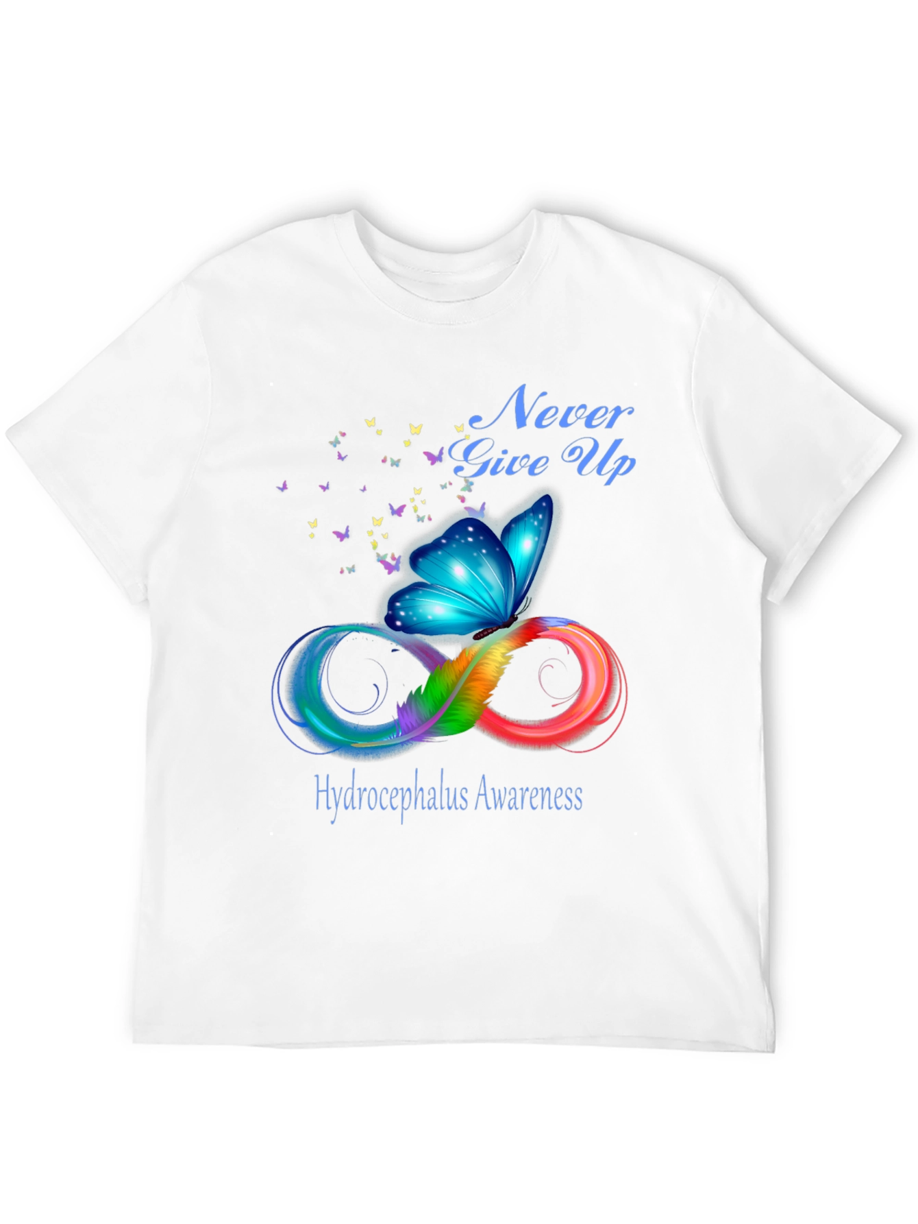 Hydrocephalus Awareness Butterfly Infinity Symbol T-Shirt