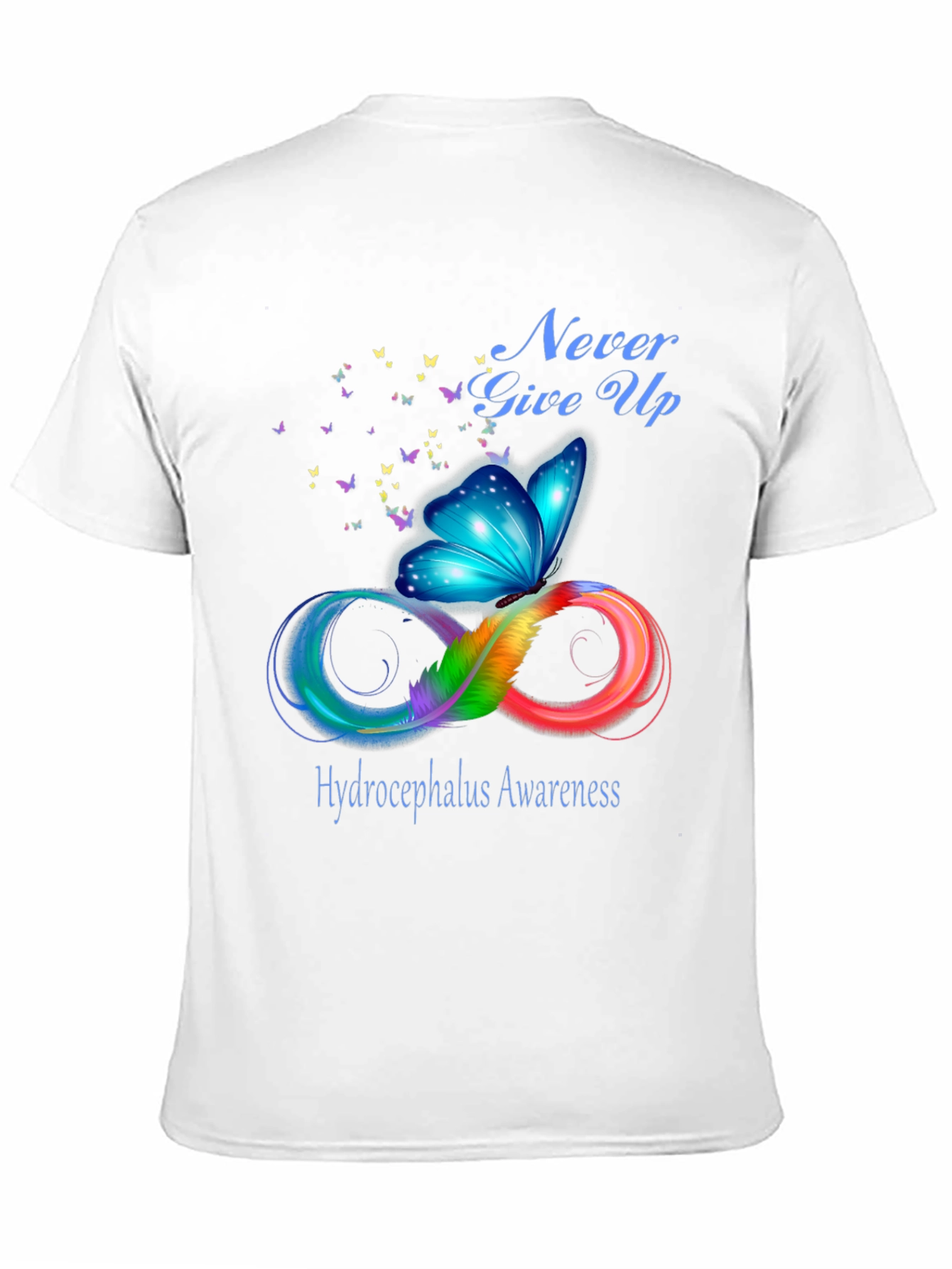 Hydrocephalus Awareness Butterfly Infinity Symbol T-Shirt