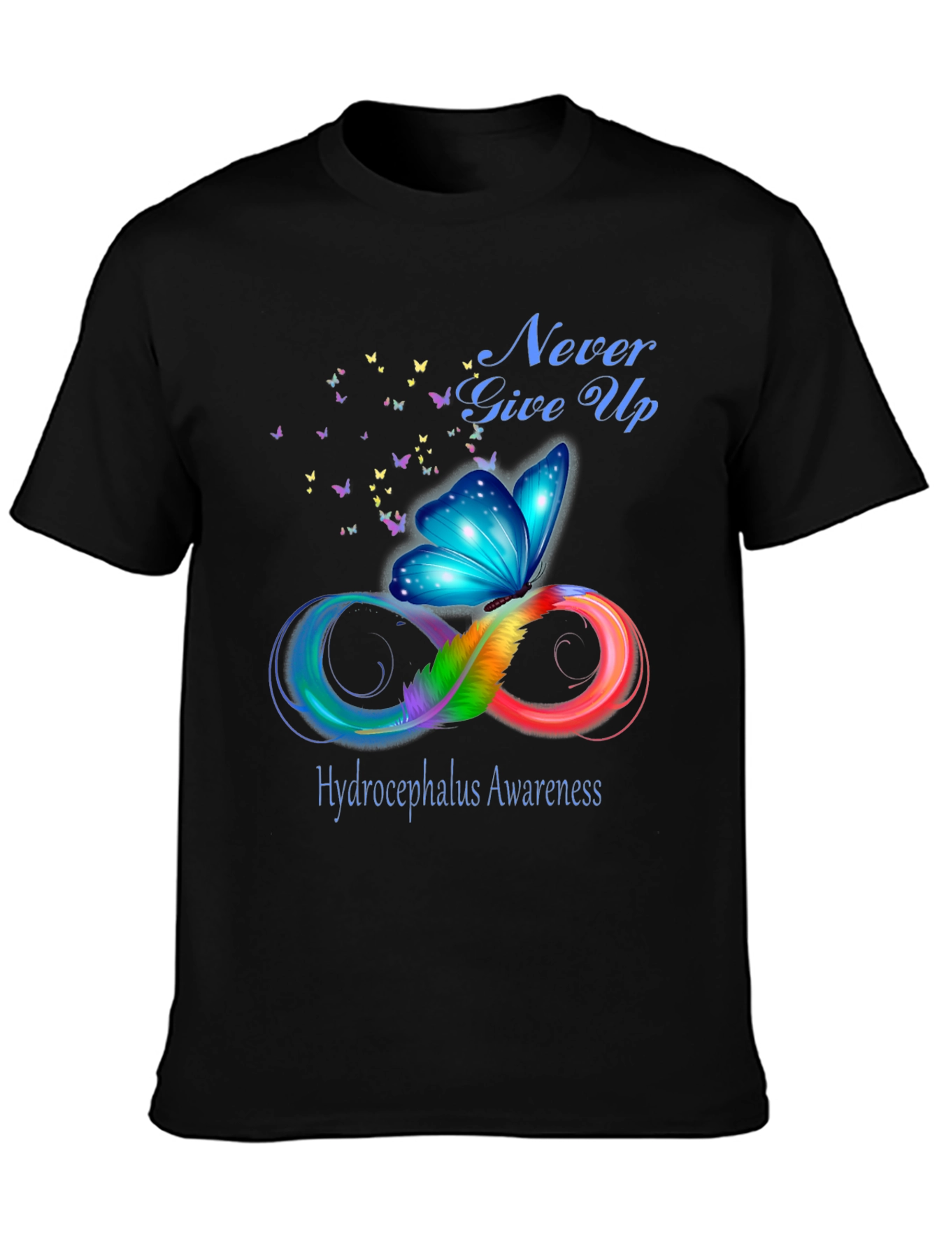 Hydrocephalus Awareness Butterfly Infinity Symbol T-Shirt