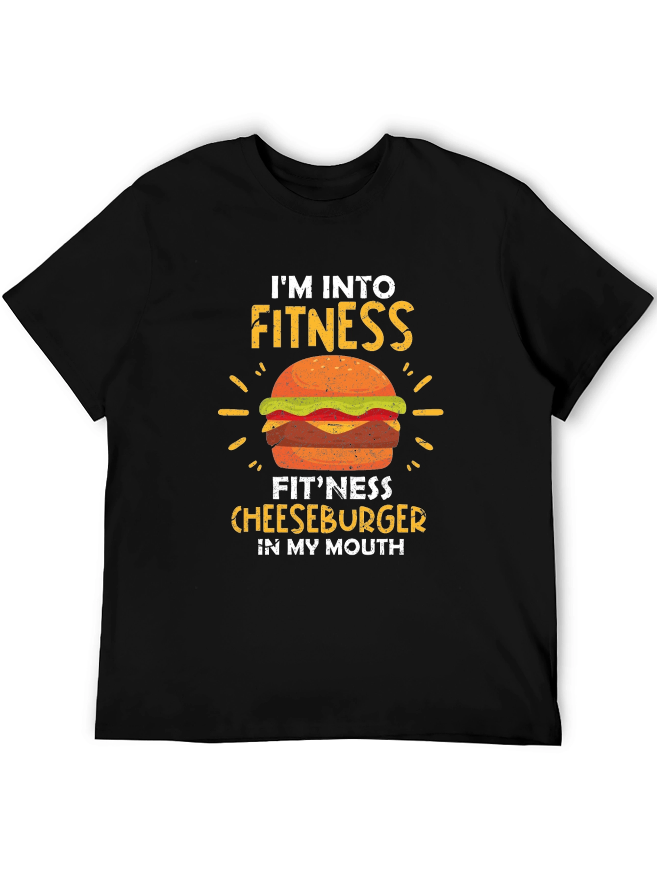 Fitness Cheeseburger Graphic T-Shirt